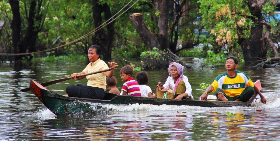 Le village flottant de Kampong Luong