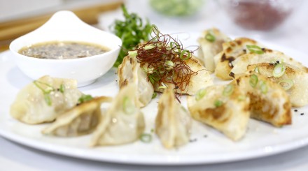 Diner typique de dumpling
